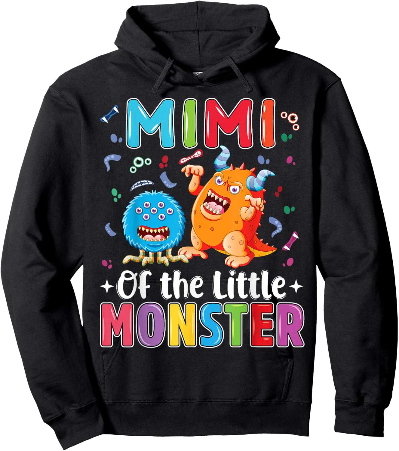 Mimi Of The Little Monster Birthday Family Monster Hoodie - Hoodie | Black