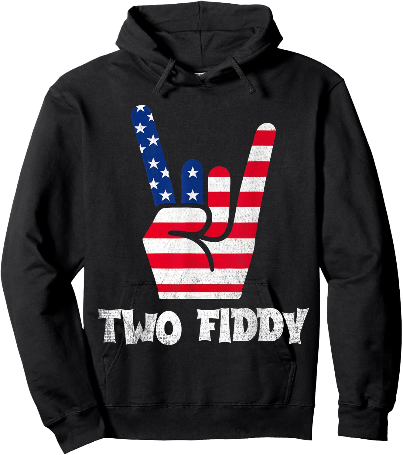 Two Fiddy 2 Fiddy 250th Anniversary 4th of July Patriotic Hoodie - Hoodie | Black