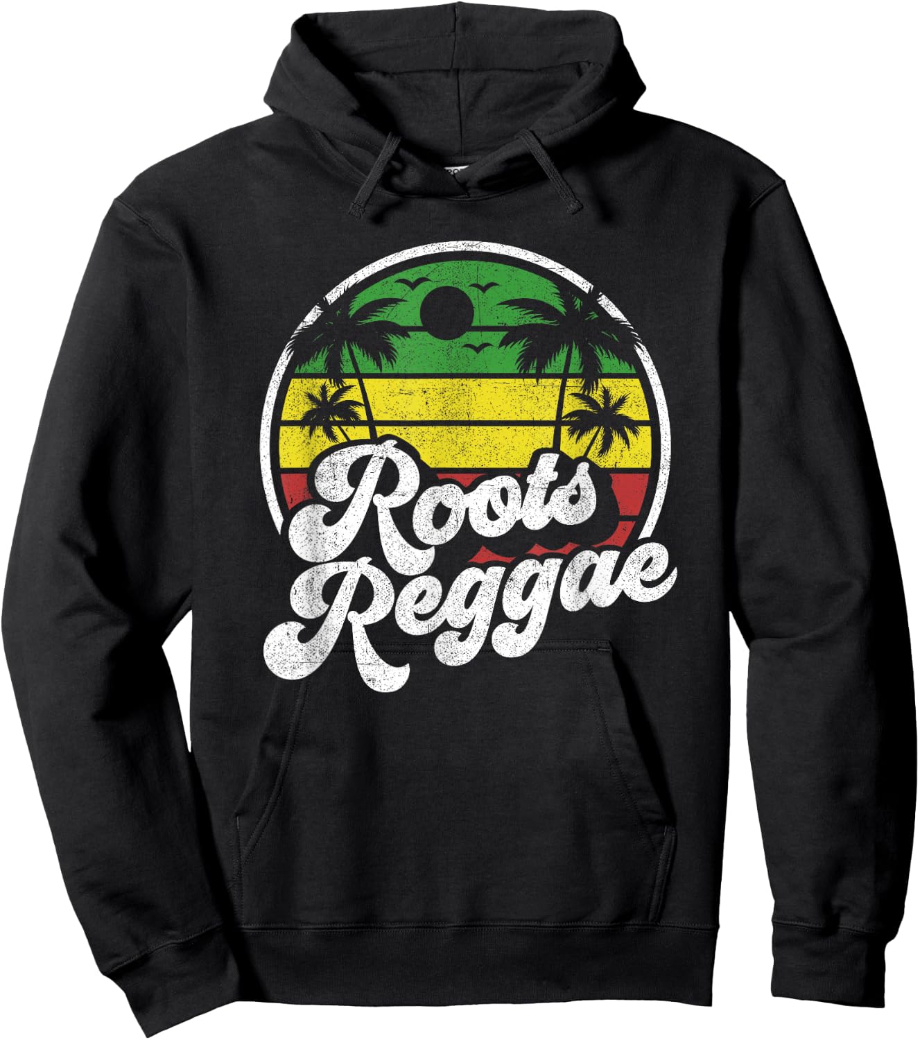 Roots Reggae Vintage Jamaica Rasta Jamaican Music Retro Gift Hoodie - Hoodie | Black