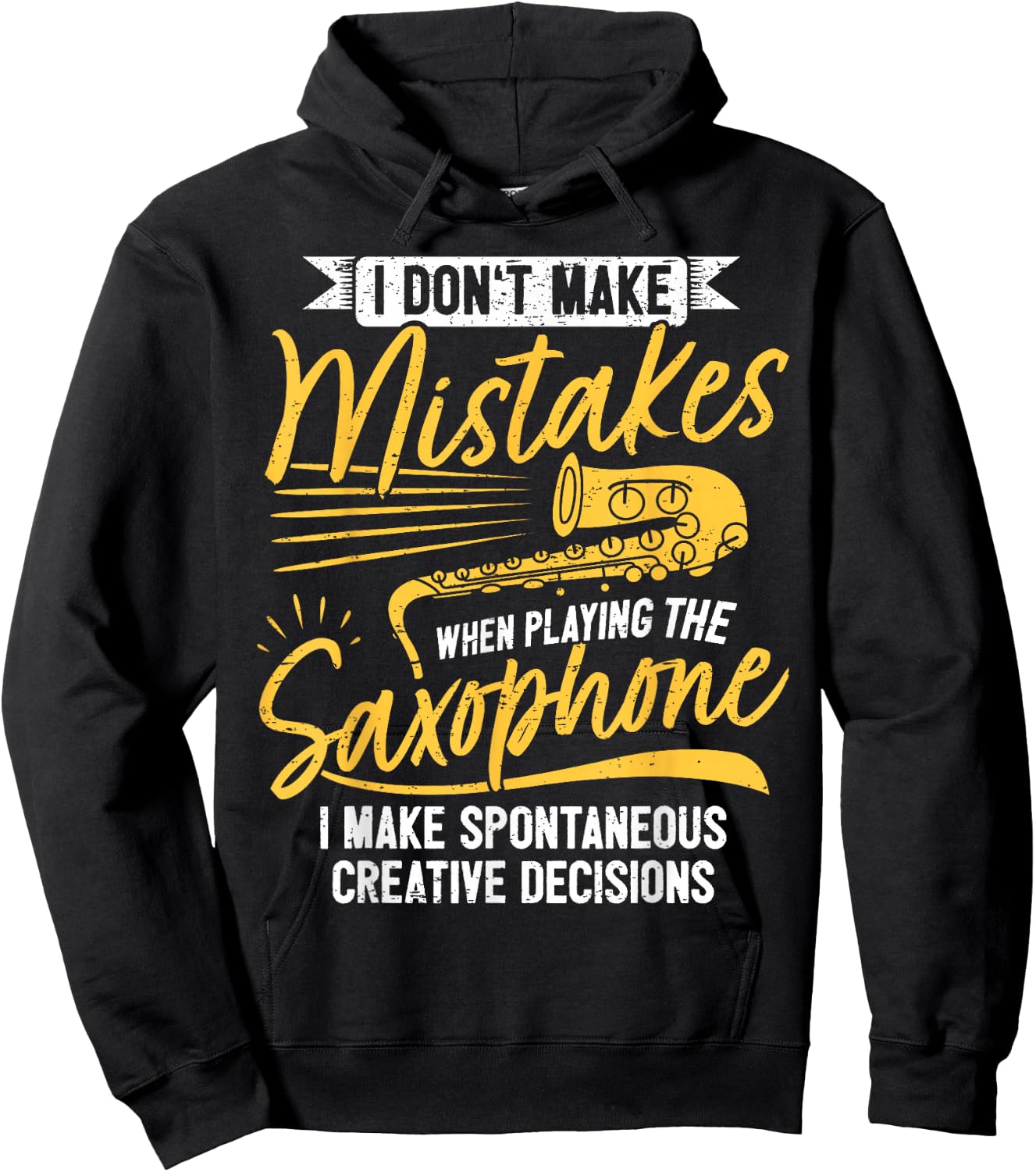 Creative Saxophonist Saxist Sax Jazz Saxophone Hoodie - Hoodie | Black
