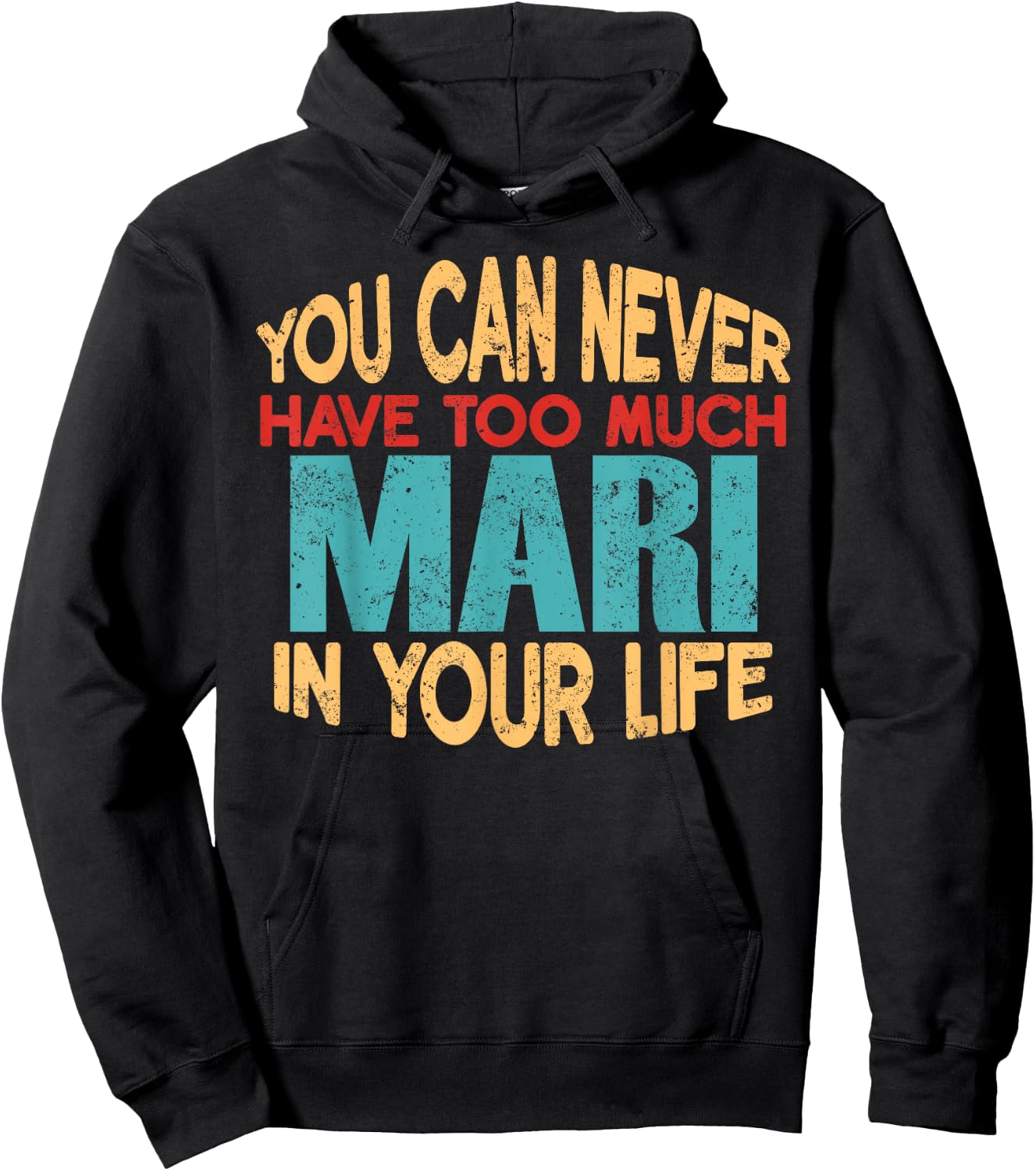 Funny Mari Personalised First Name Joke Item Hoodie - Hoodie | Black