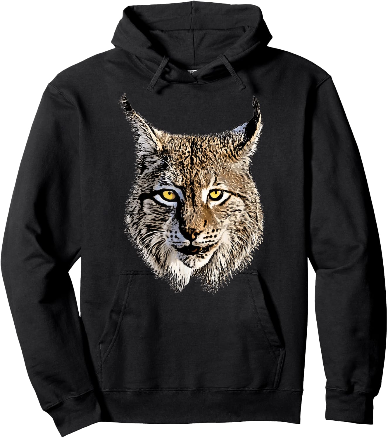 Lynx cool predator wilderness animal Hoodie - Hoodie | Black