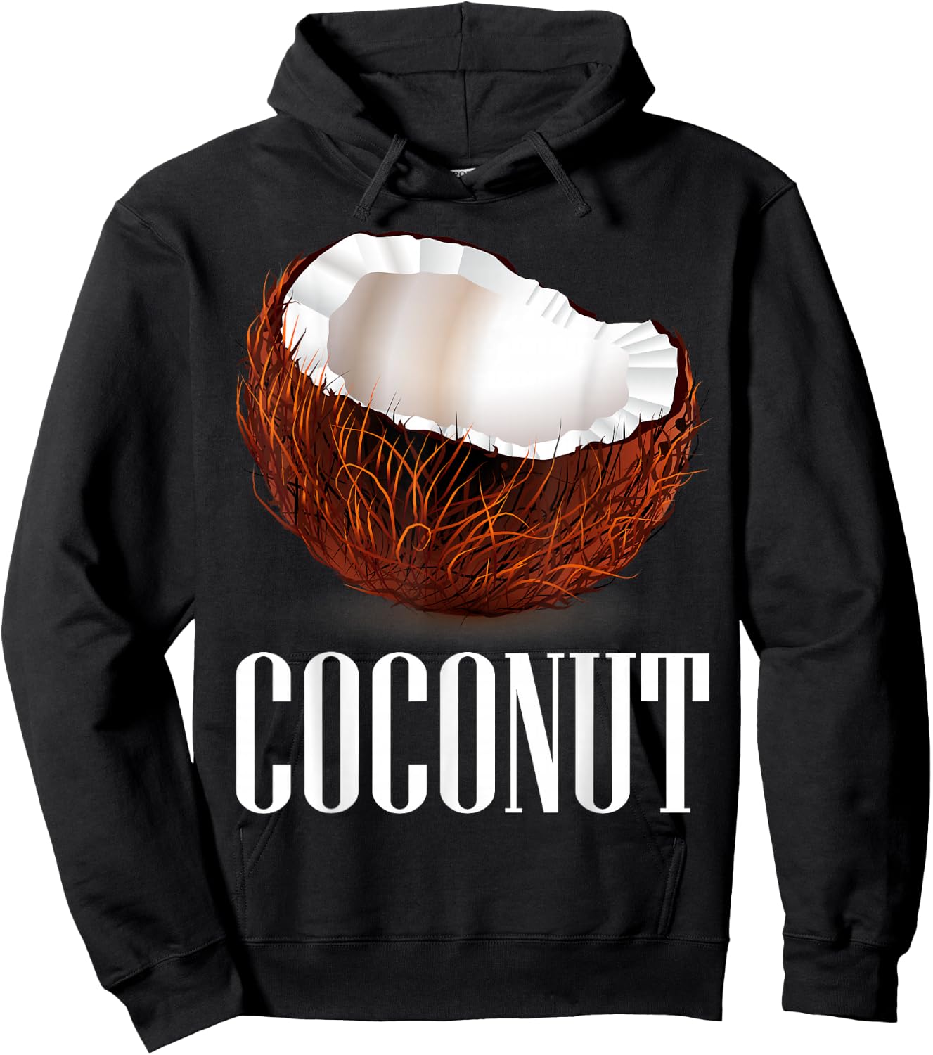 Coconut Short Sleeve Top Coconut Graphic Hoodie - Hoodie | Black