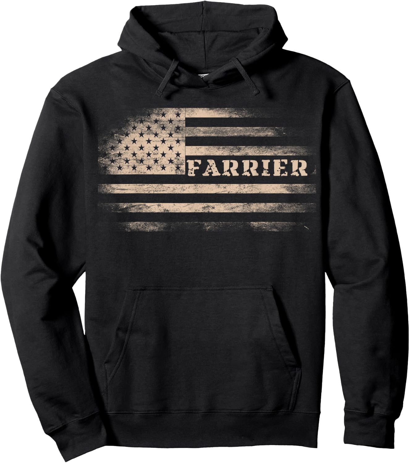 Farrier USA Flag Patriotic American Farrier Hoodie - Hoodie | Black
