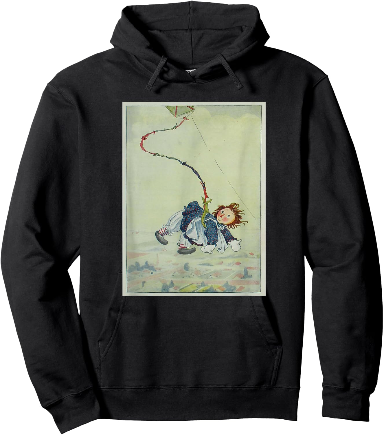 Raggedy Ann Hanging from a Kite (1918) Hoodie - Hoodie | Black