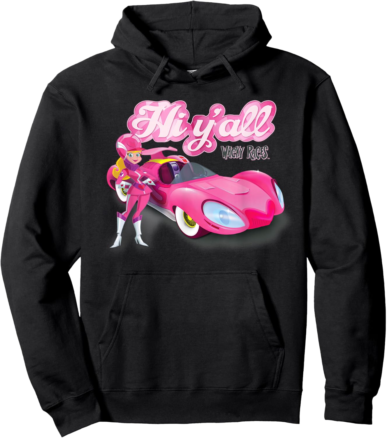 Wacky Races Penelope Pitstop Hi Y'all Hoodie - Hoodie | Black
