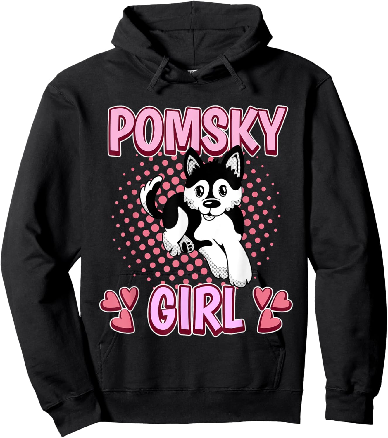 Pomsky Girl Pomsky Hoodie - Hoodie | Black