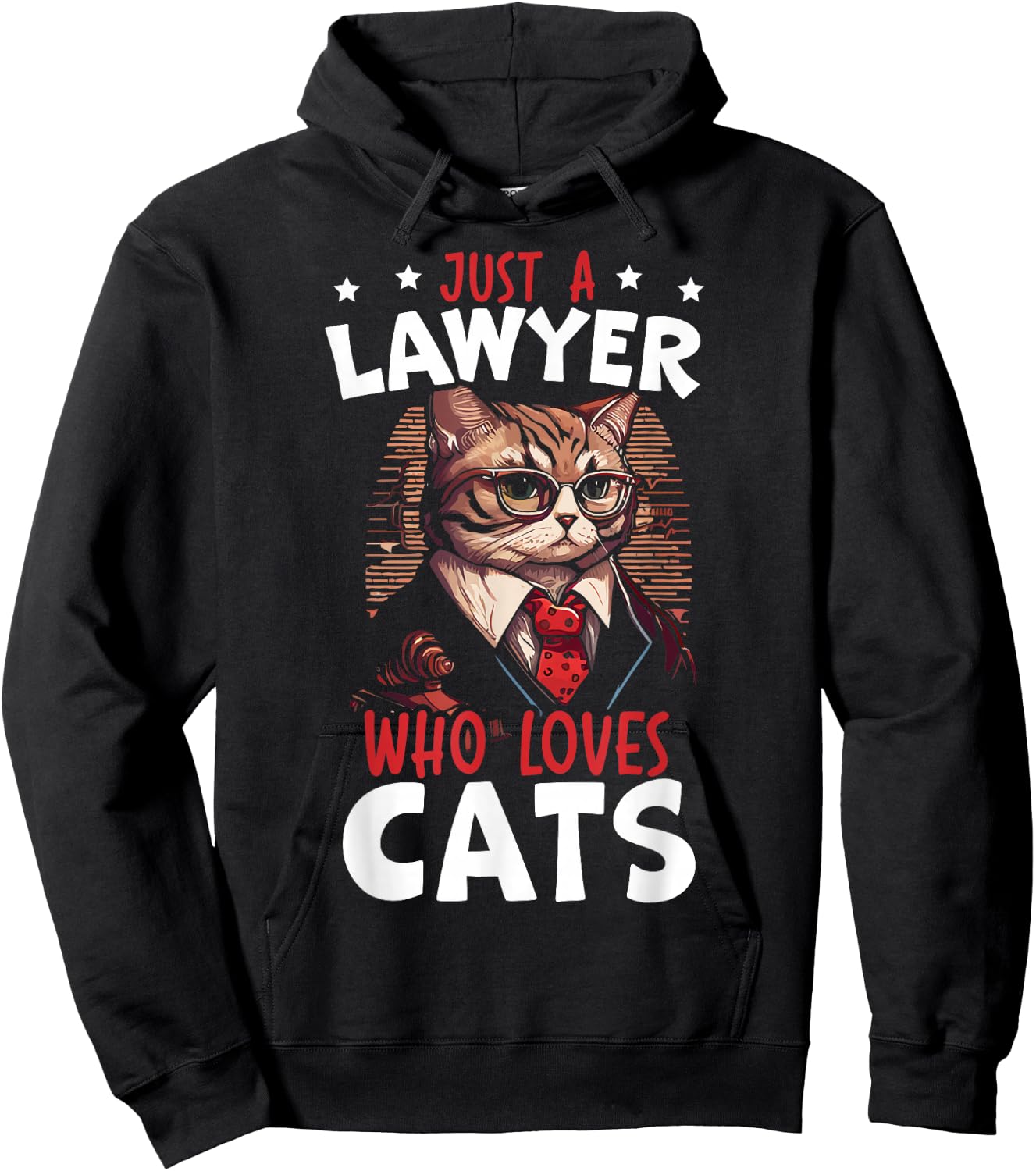 Just A Lawyer Who Loves Cats Attorney Lawyer Hoodie - Hoodie | Black