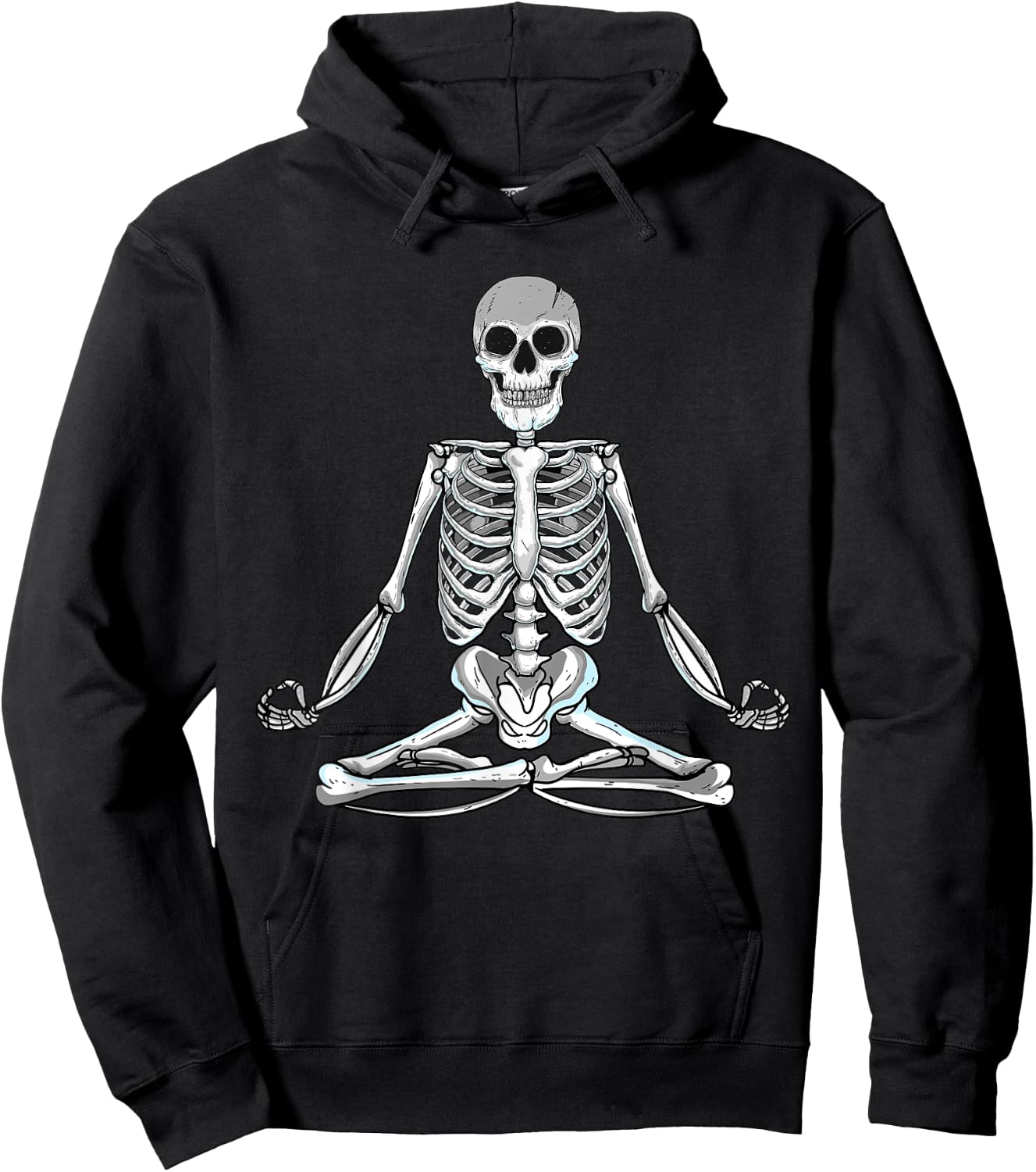 Meditating Skeleton Lotus Yoga Zen Balance Halloween Costume Hoodie - Hoodie | Black