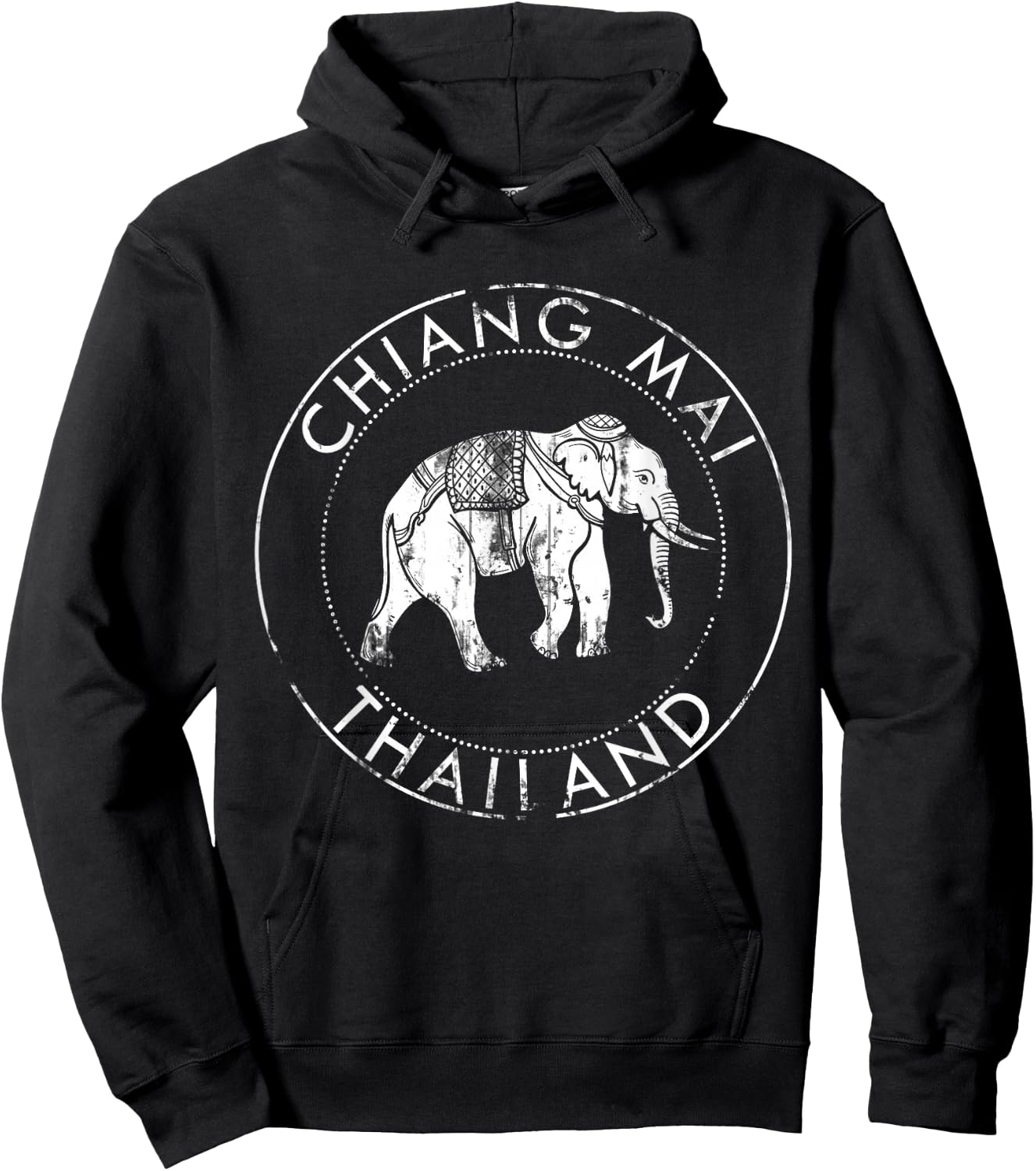 Animal Elephant Bangkok Asia Thailand Hoodie - Hoodie | Black