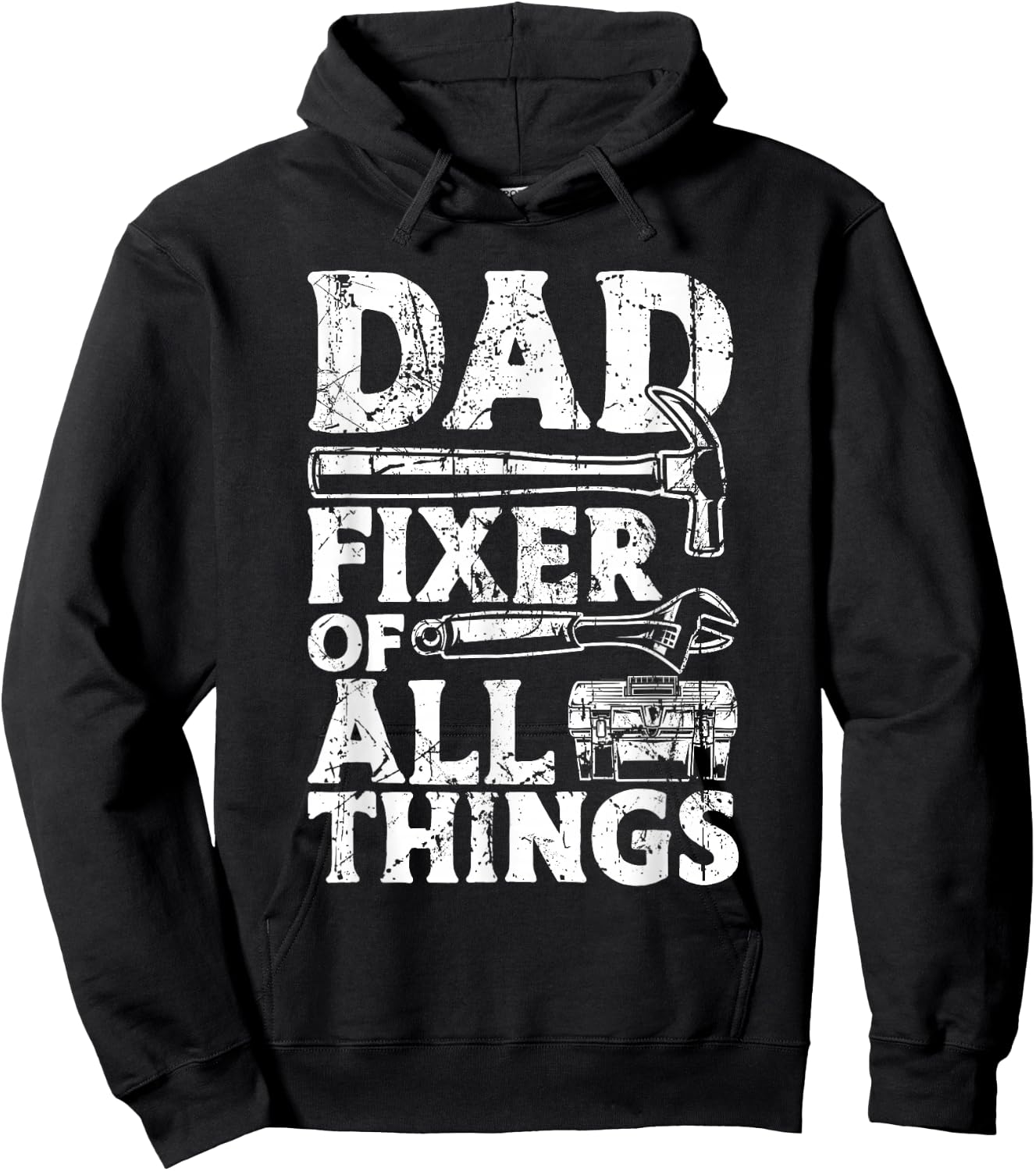 Dad Fixes Everything Handyman Dad Accessories Fixer Hoodie - Hoodie | Black