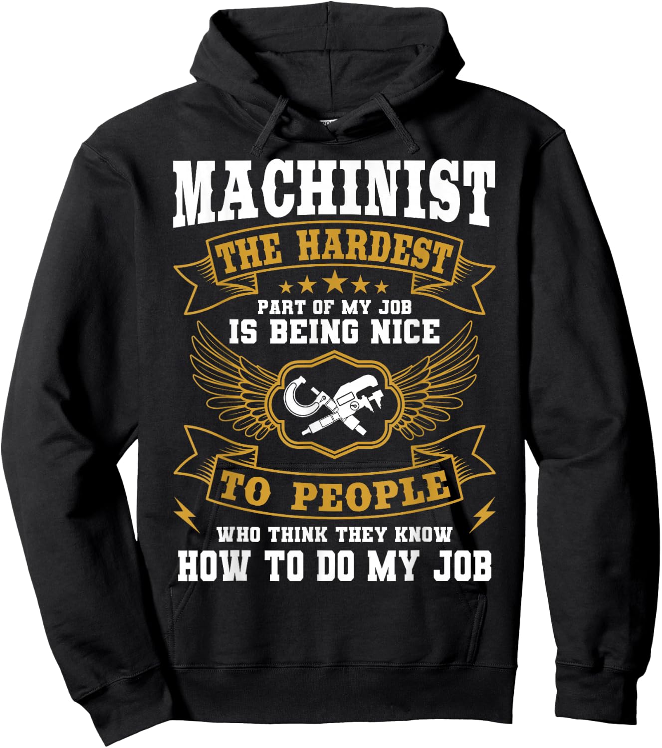 Machinist Profession CNC Machine Tools Operator Machinery Hoodie - Hoodie | Black