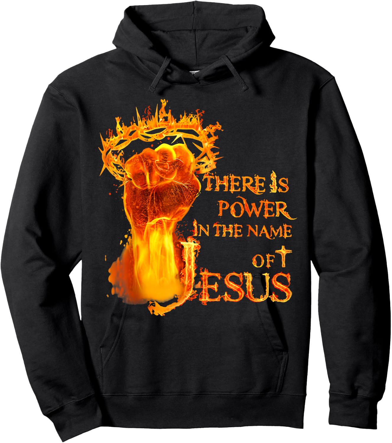 There Is A Power In The Name Of Jesus Christian Hoodie - Hoodie | Black
