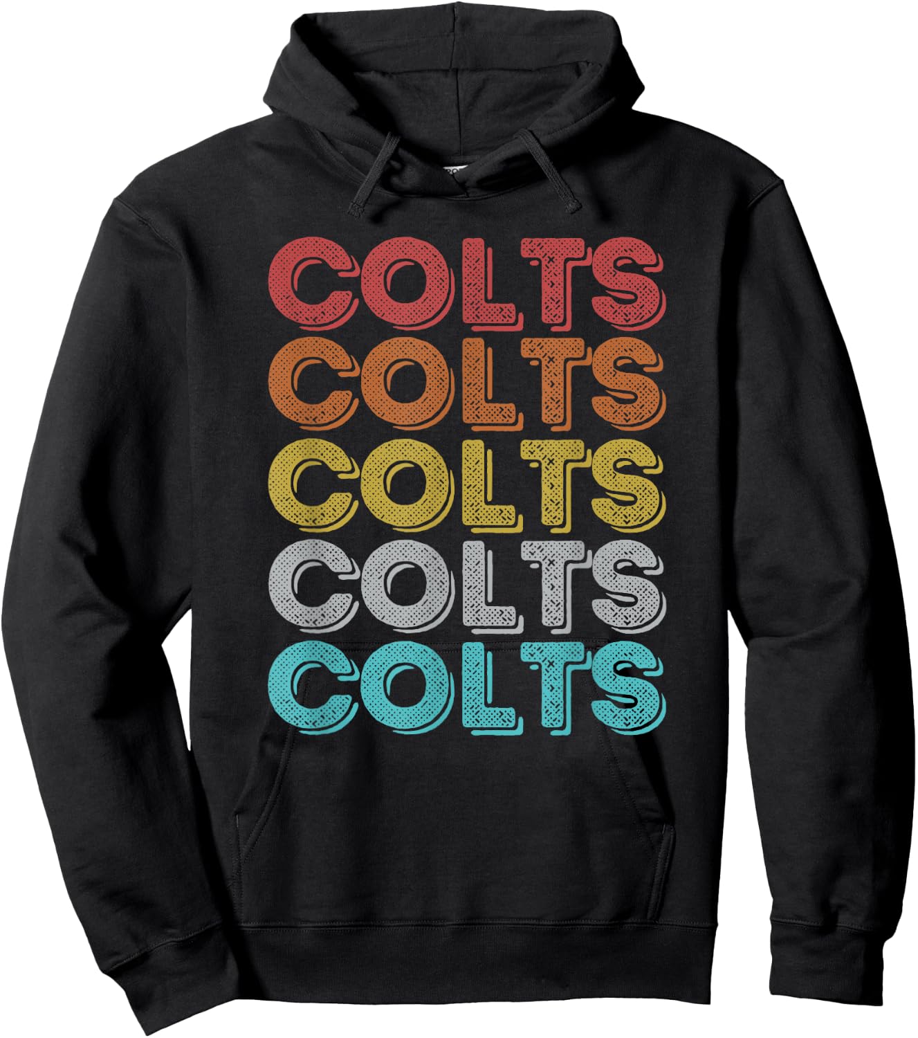 Vintage Retro Colts Hoodie - Hoodie | Black