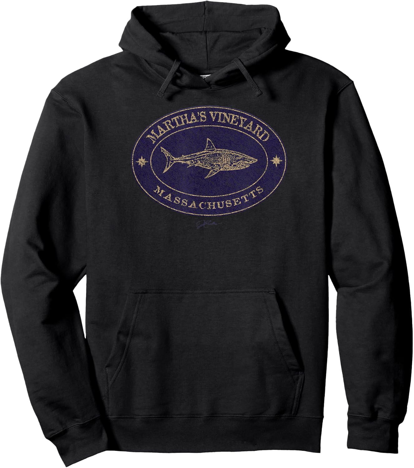 JCombs: Martha's Vineyard Great White Shark Hoodie - Hoodie | Black