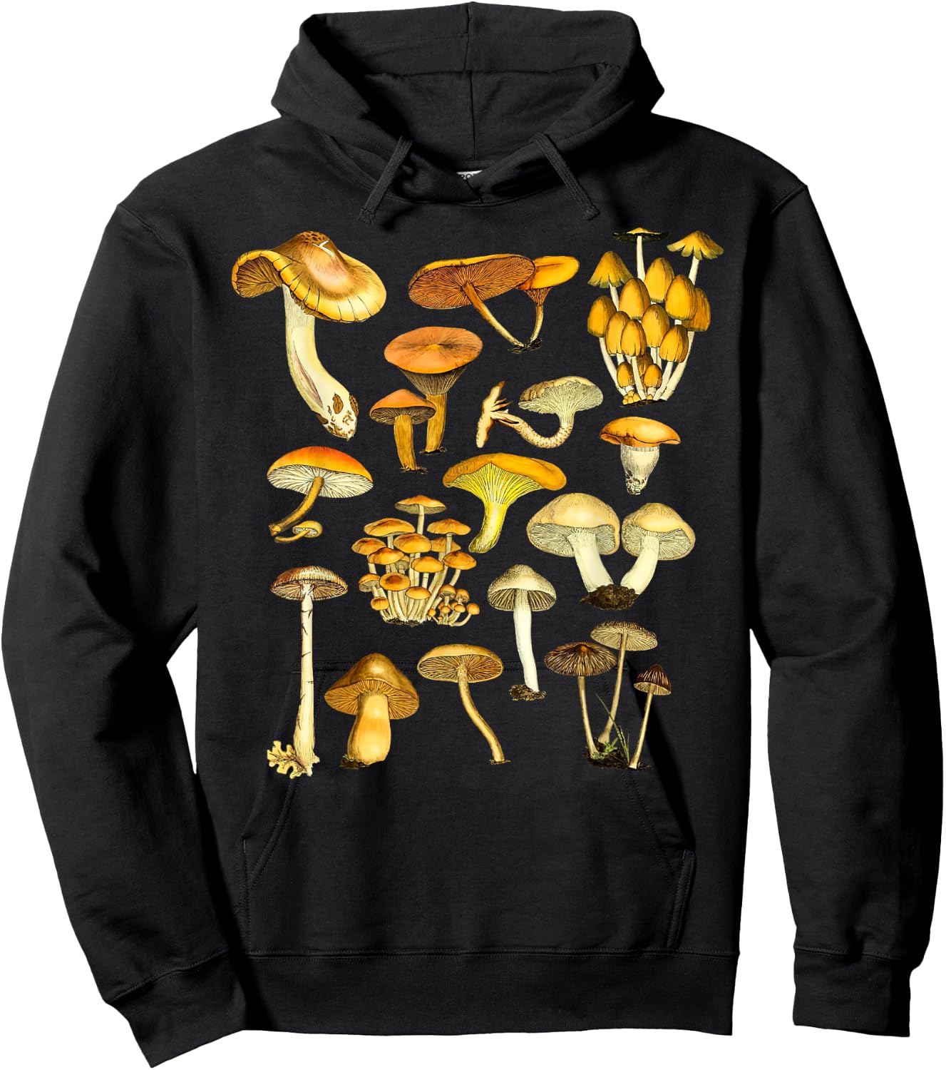 Mushroom Shirt Mycology Fungi Foraging Mushroom Whisperer Hoodie - Hoodie | Black