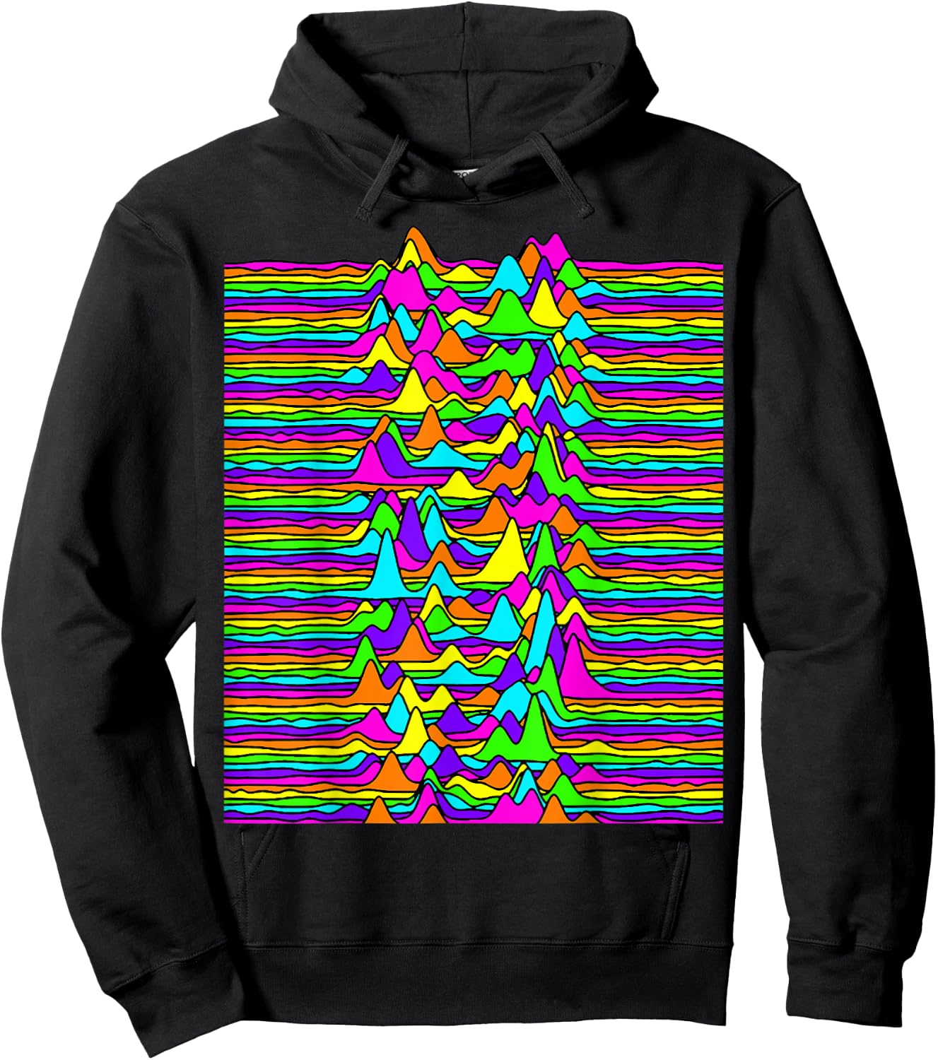 Rainbow Pulsar Waves Unknown Pleasures Space Science Teacher Women Kids Hoodie - Hoodie | Black
