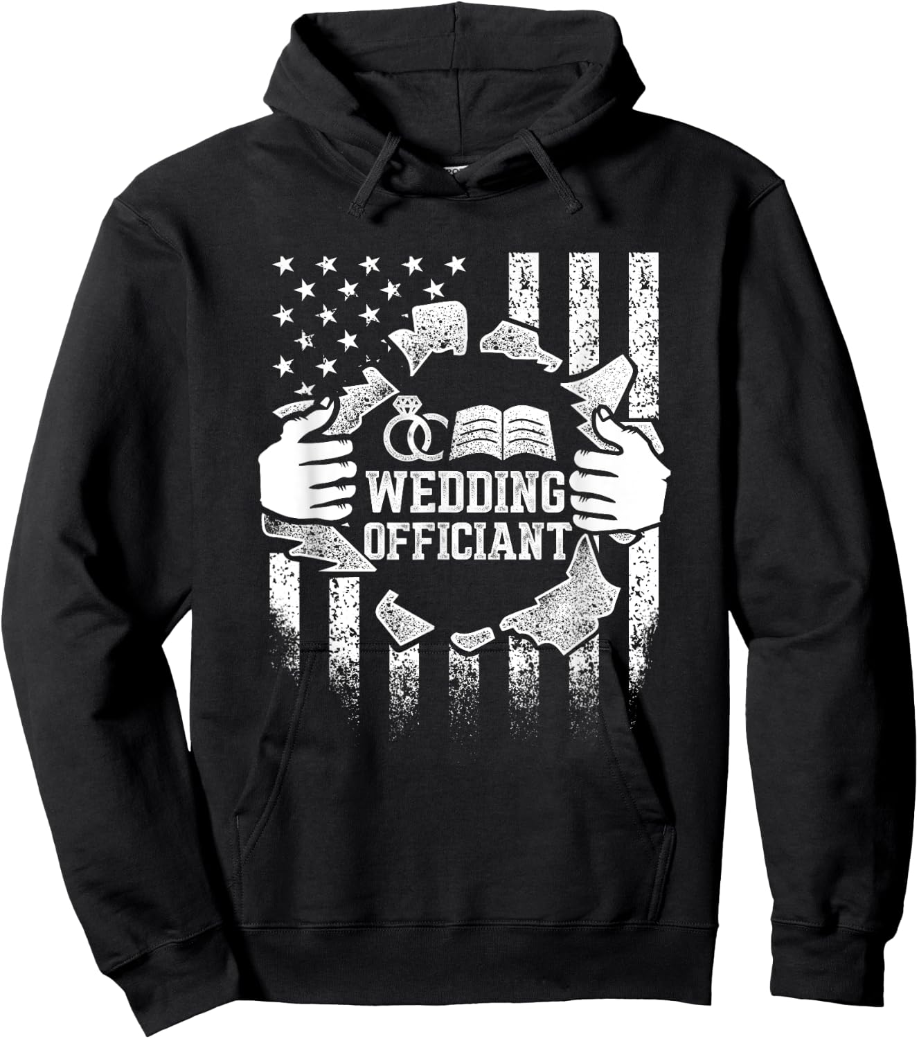 Wedding Officiant Ceremony Internet Ordained Minister Gift Hoodie - Hoodie | Black