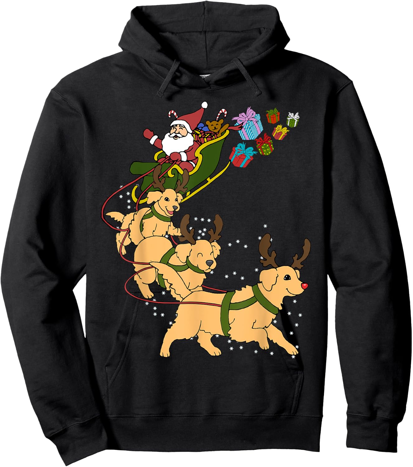 Golden Retriever Christmas Hoodie - Hoodie | Black