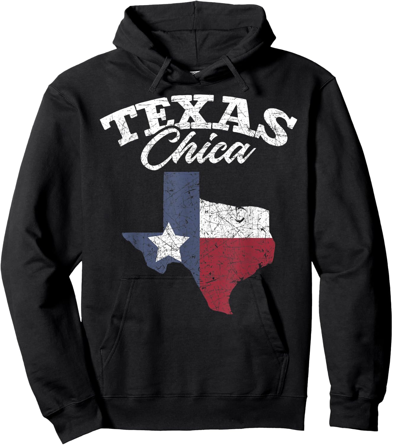 Patriotic Texan Women Girls Texas Chica Texas Flag Texas Hoodie - Hoodie | Black