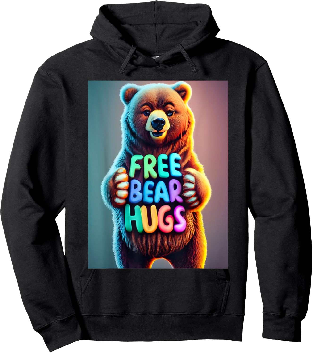 Free Bear Hug- For Everyone - cute Hoodie - Hoodie | Black