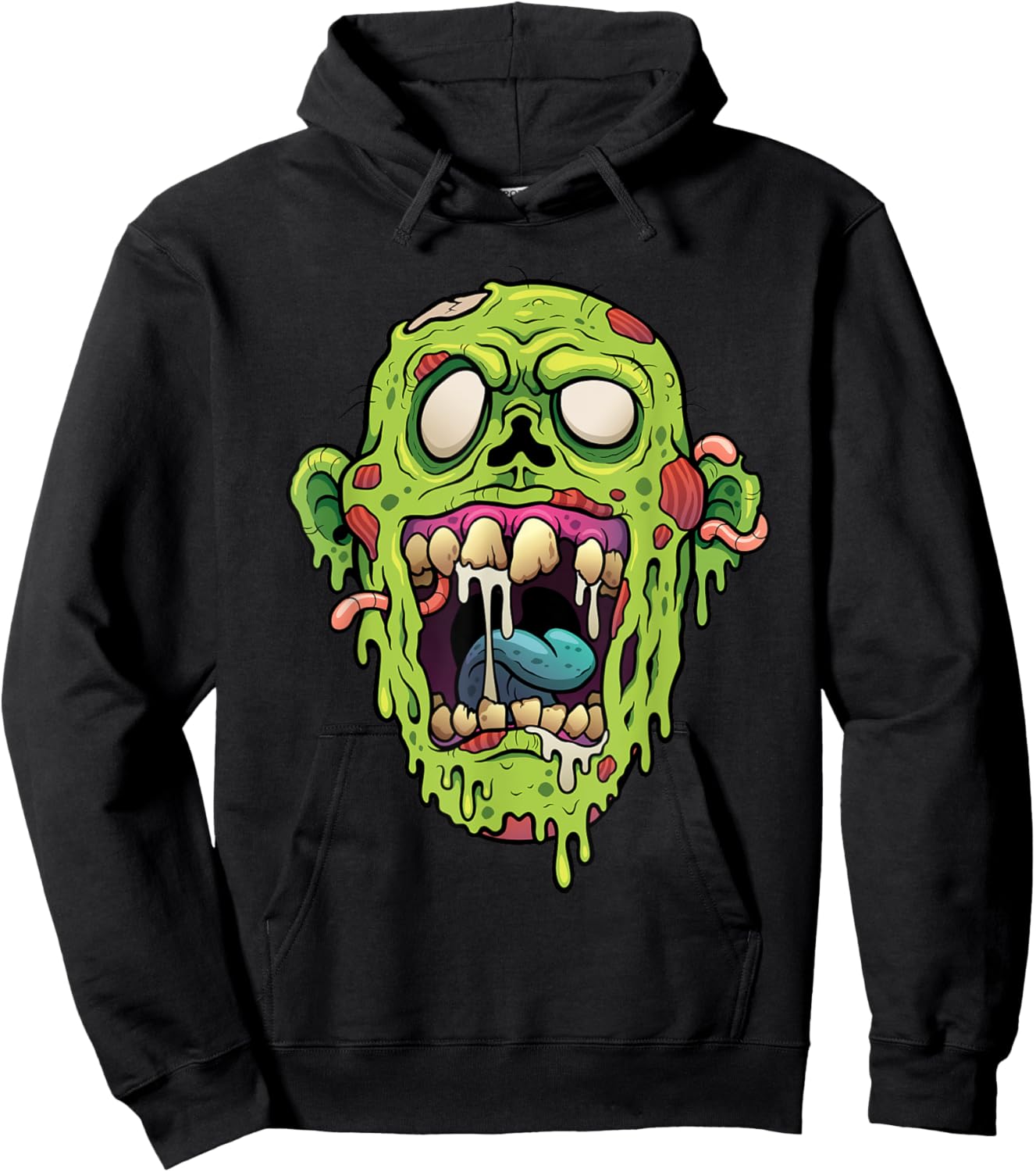 Scary Halloween Cartoon Zombie Gift Hoodie - Hoodie | Black