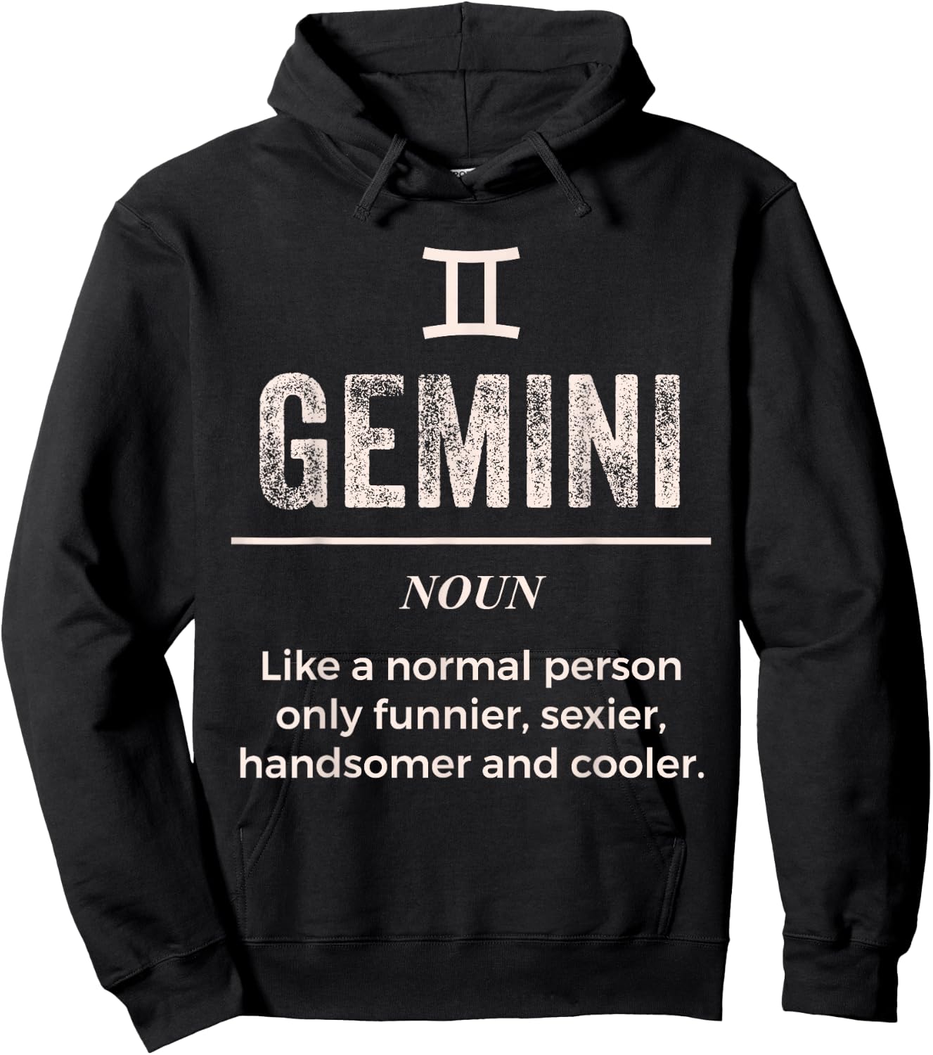 Gemini Definition Apparel Women Funny Zodiac Gift Hoodie - Hoodie | Black