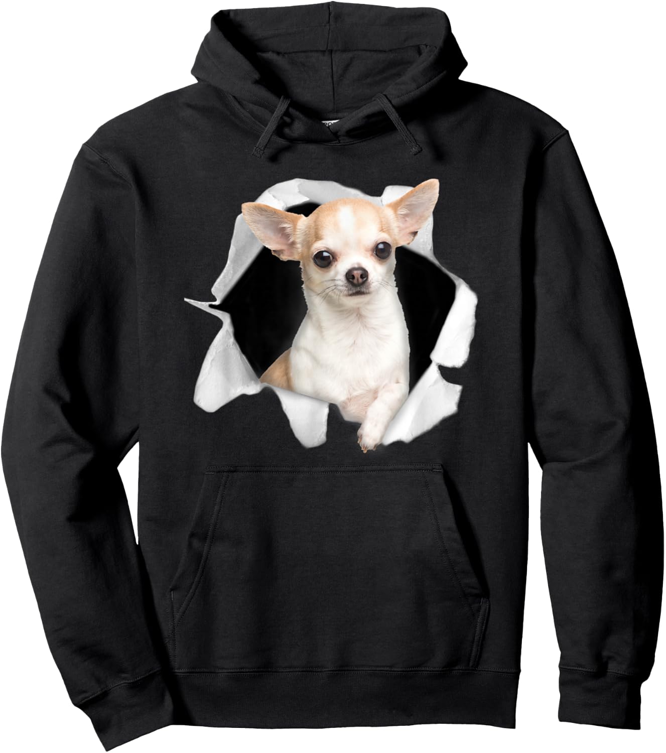 Cute Chihuahua Shirt Dog Puppy Lover Men Women Boys Girls Hoodie - Hoodie | Black
