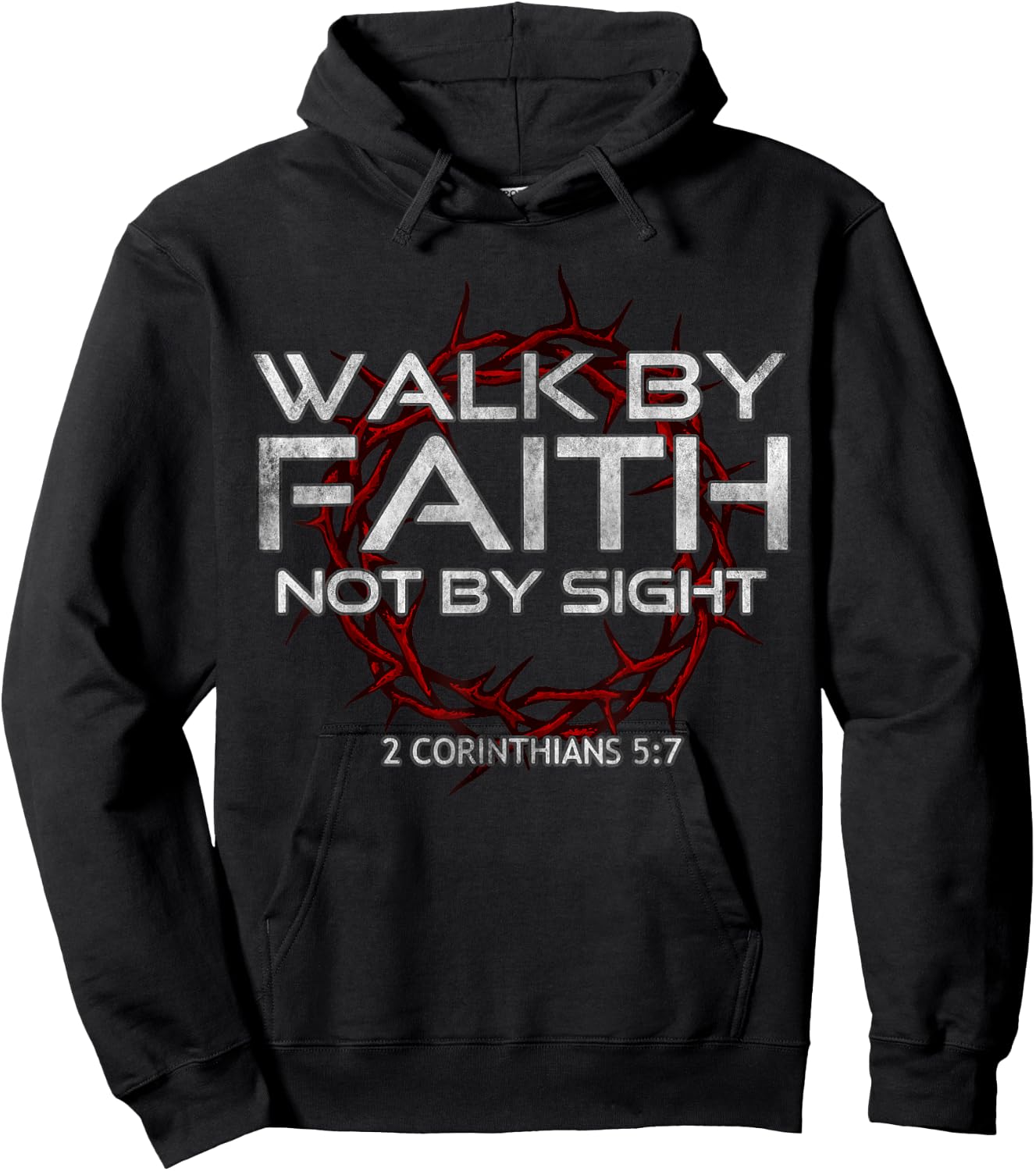 I Walk By-Faith Not By Sight, 2 Corinthians 5:7 Christian Hoodie - Hoodie | Black