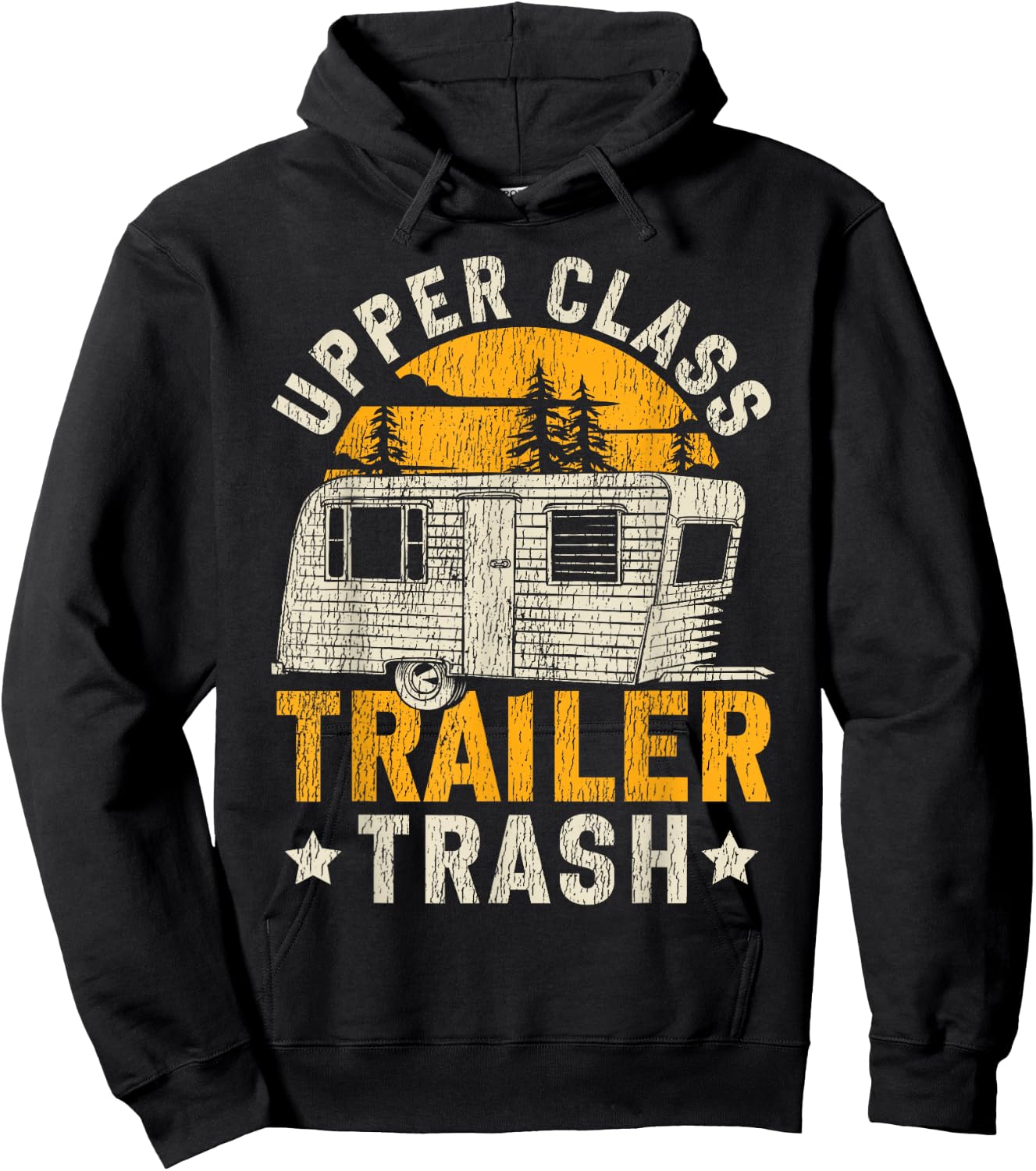 Motorhome Camping Retro Upper Class Trailer Trash Hoodie - Hoodie | Black
