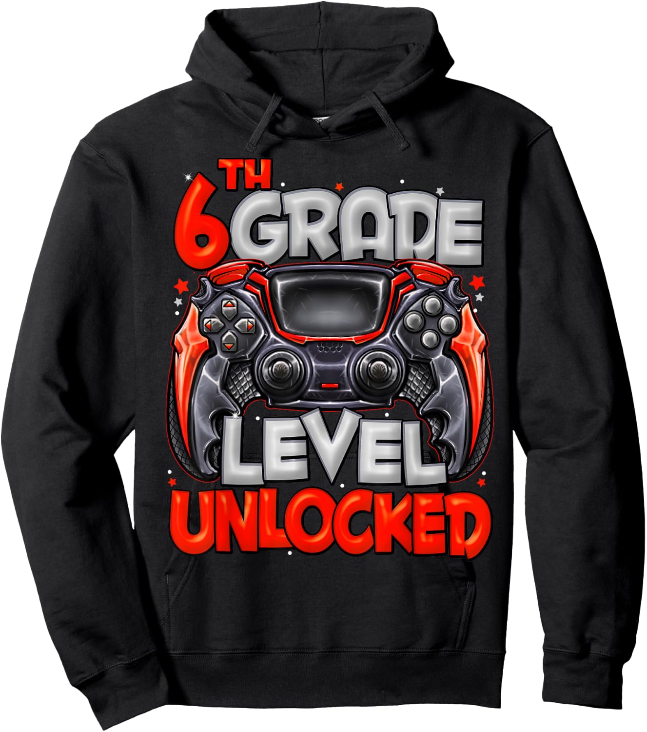 6th Grade Level Unlocked Game On 6th Grade Back To School Hoodie - Hoodie | Black