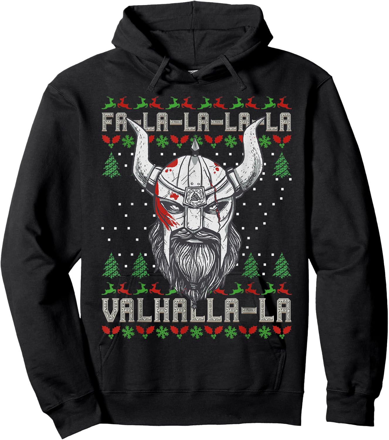 Viking Pagan Christmas - Viking Nordic Valhalla Hoodie - Hoodie | Black