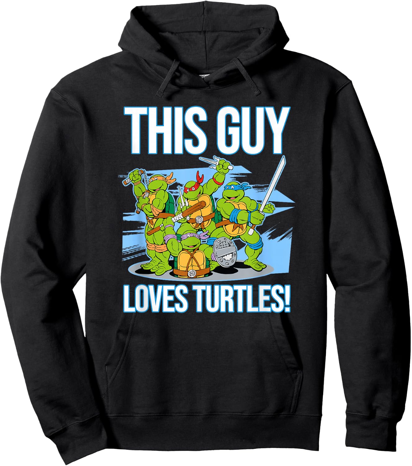 This Guy Loves Turtles Hoodie - Hoodie | Black