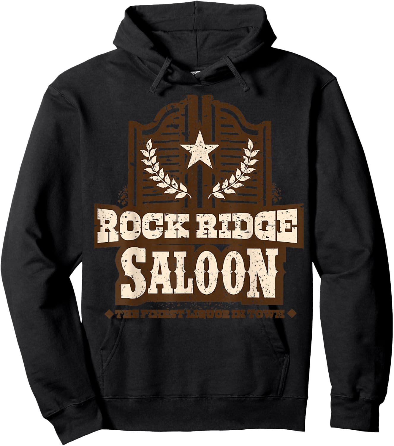 Vintage Rock Ridge Saloon Hoodie - Hoodie | Black