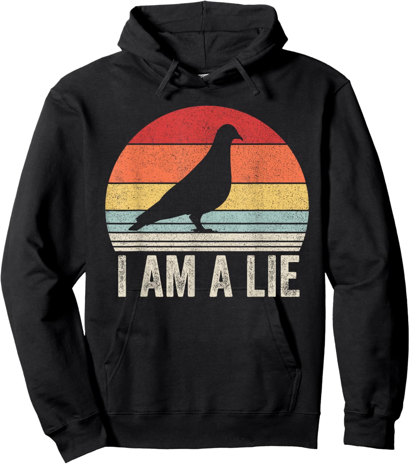 Vintage Retro I Am A Lie Shirt Bird Aren't Real Hoodie - Hoodie | Black