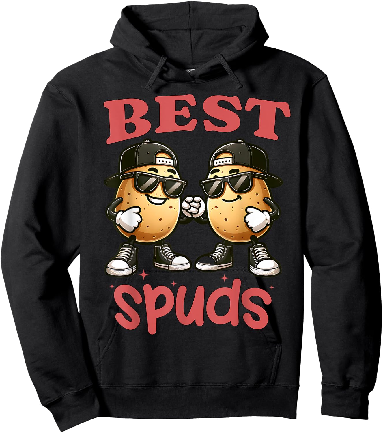 Best Spuds Twin Day Matching Potatoes Funny Best Friend Boys Hoodie - Hoodie | Black