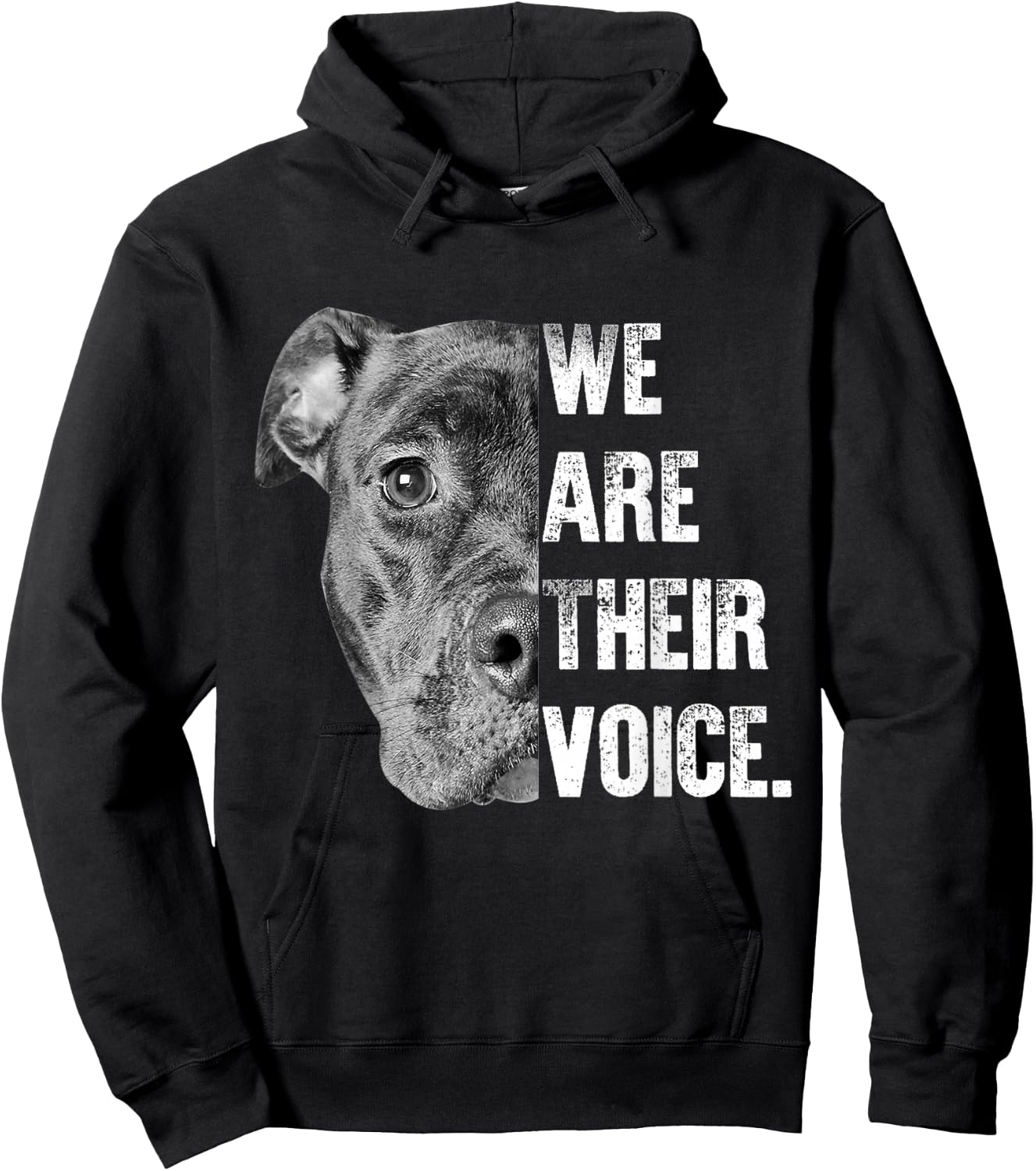 We AreTheir Voice Gift & Dog Lovers & Dog rescue Hoodie - Hoodie | Black
