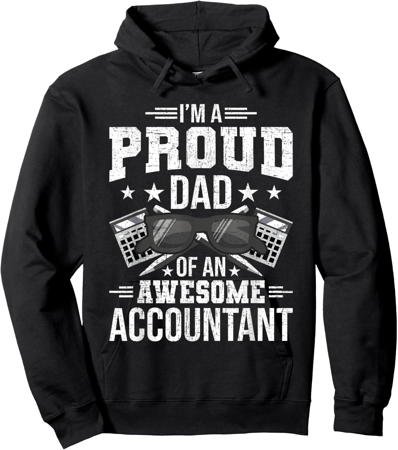 Proud Dad of An Awesome Accountant Accounting Accountants Hoodie - Hoodie | Black