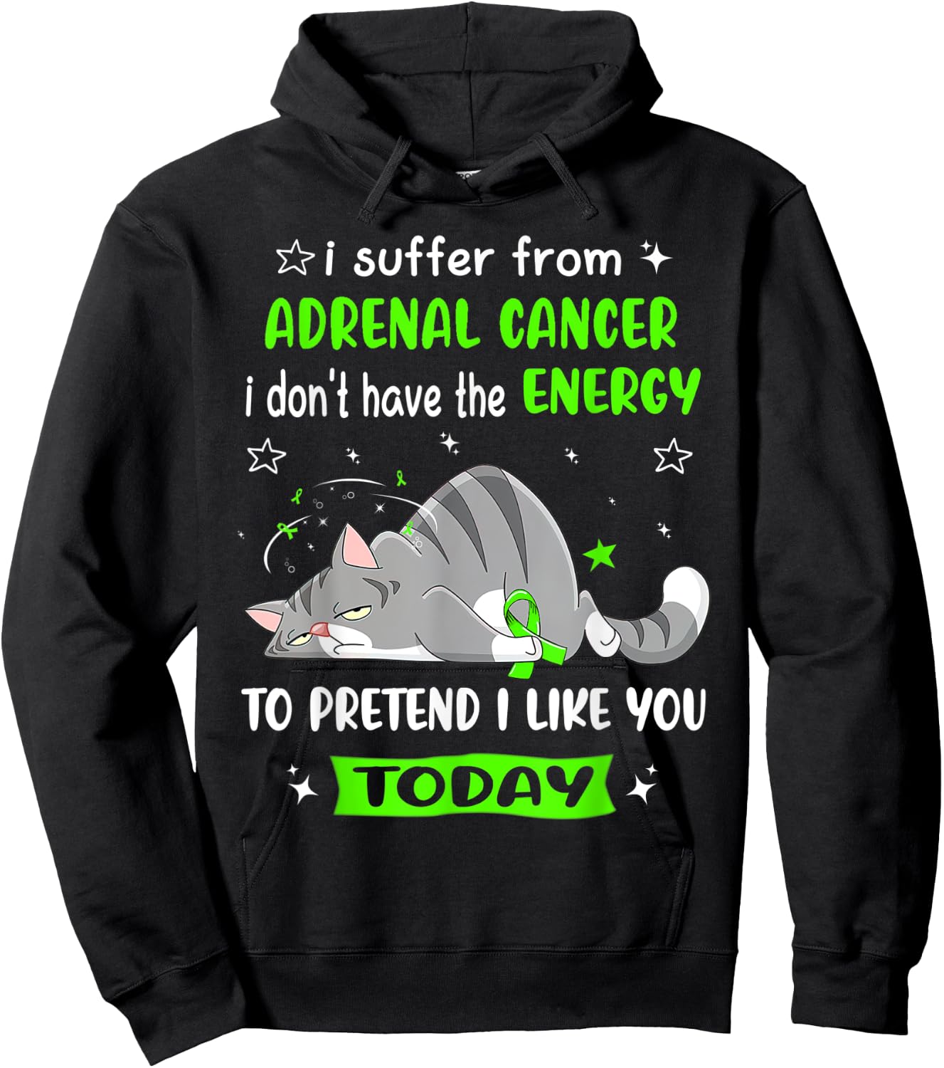 Adrenal Cancer Warrior I Suffer From Adrenal Cancer Hoodie - Hoodie | Black