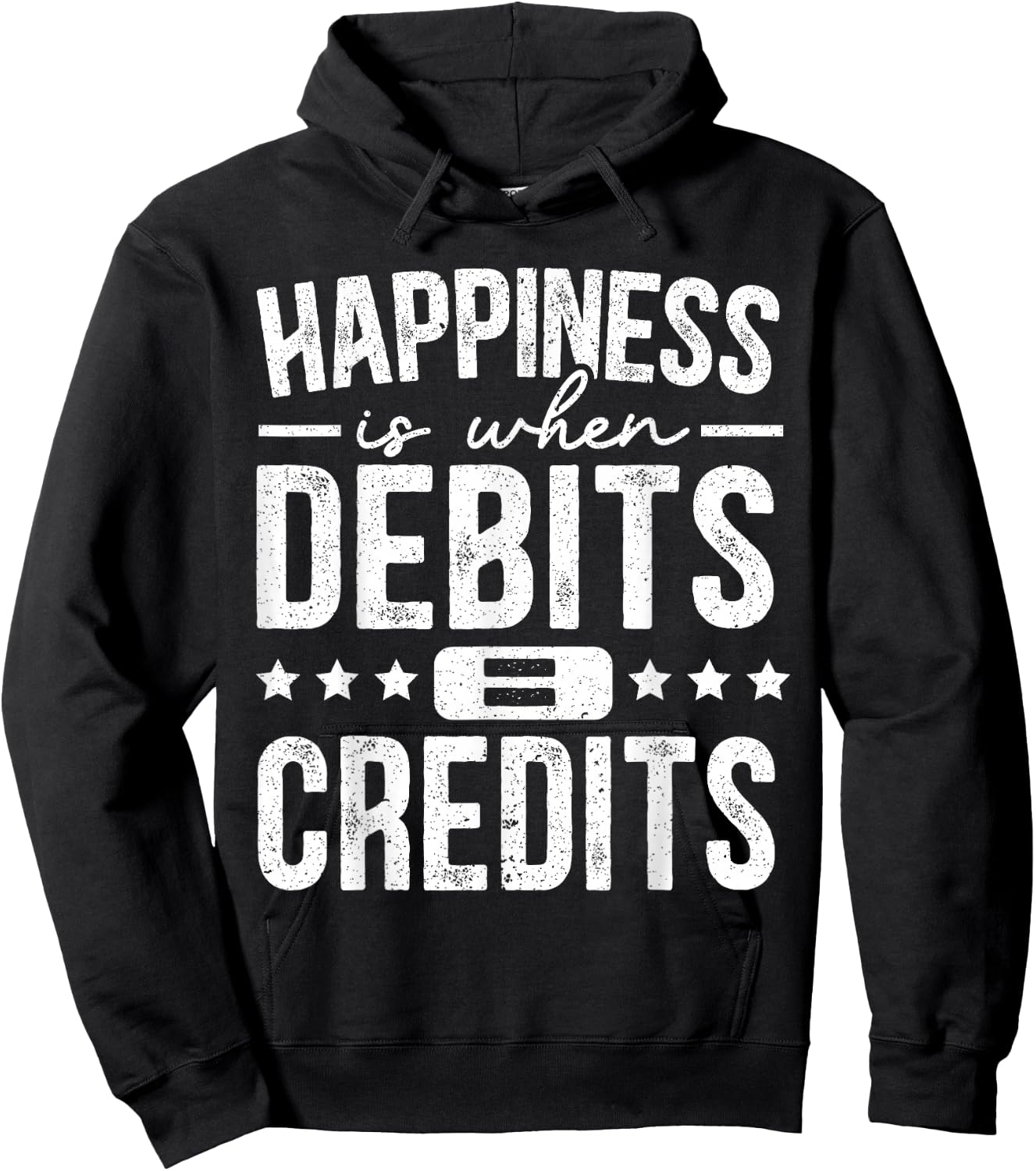 Happiness Is When Debits Is Equal To Credits Accounting Hoodie - Hoodie | Black