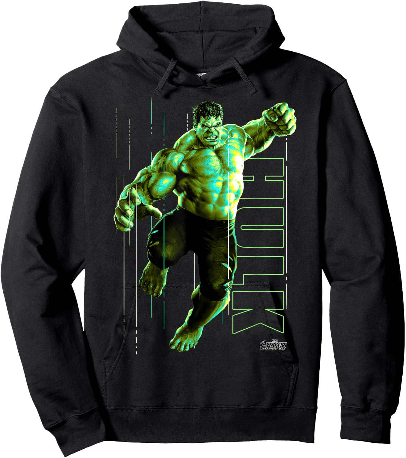 Marvel Infinity War Incredible Hulk Jump Smash Hoodie - Hoodie | Black