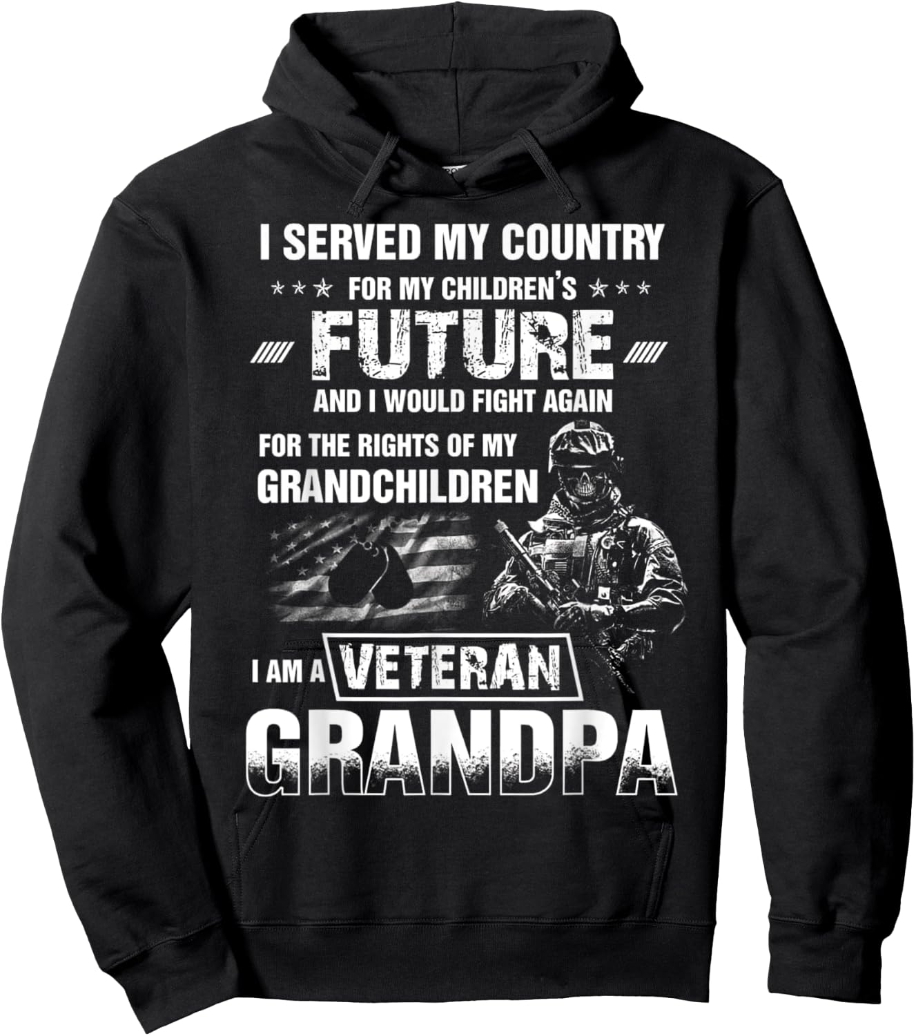 I Served My Country For My Children's Future Hoodie - Hoodie | Black