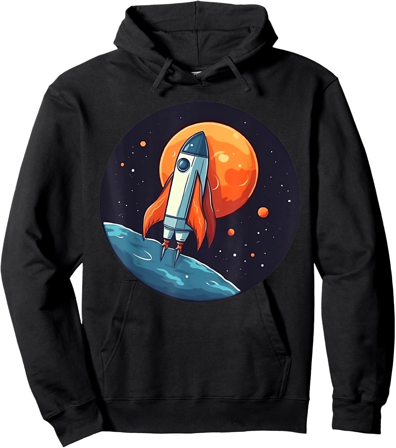 Space Shuttle Rocket Flies Through Space Spaceship Costume Hoodie - Hoodie | Black