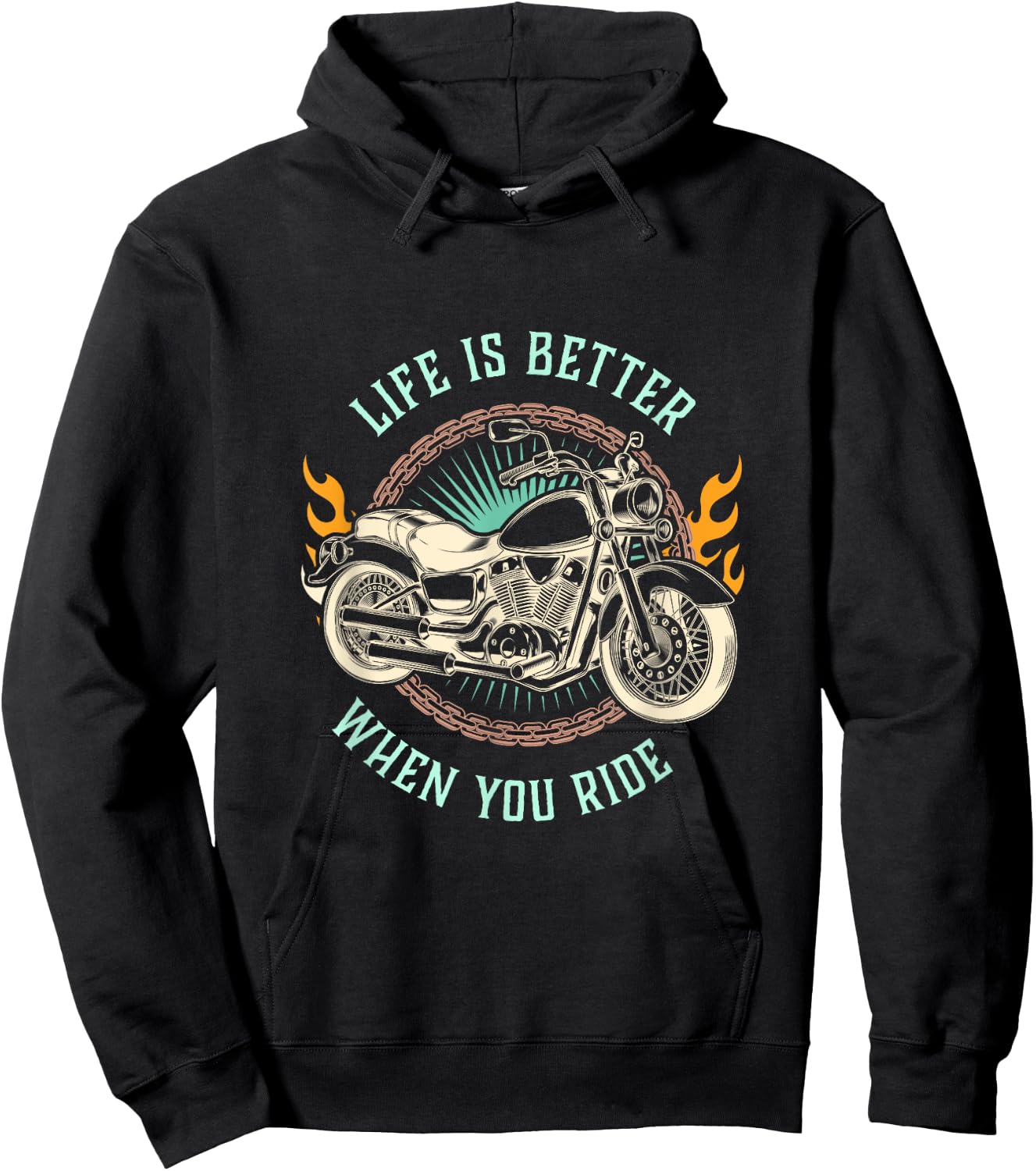 Life is Better When You Ride Motorcycle Biker Hoodie - Hoodie | Black