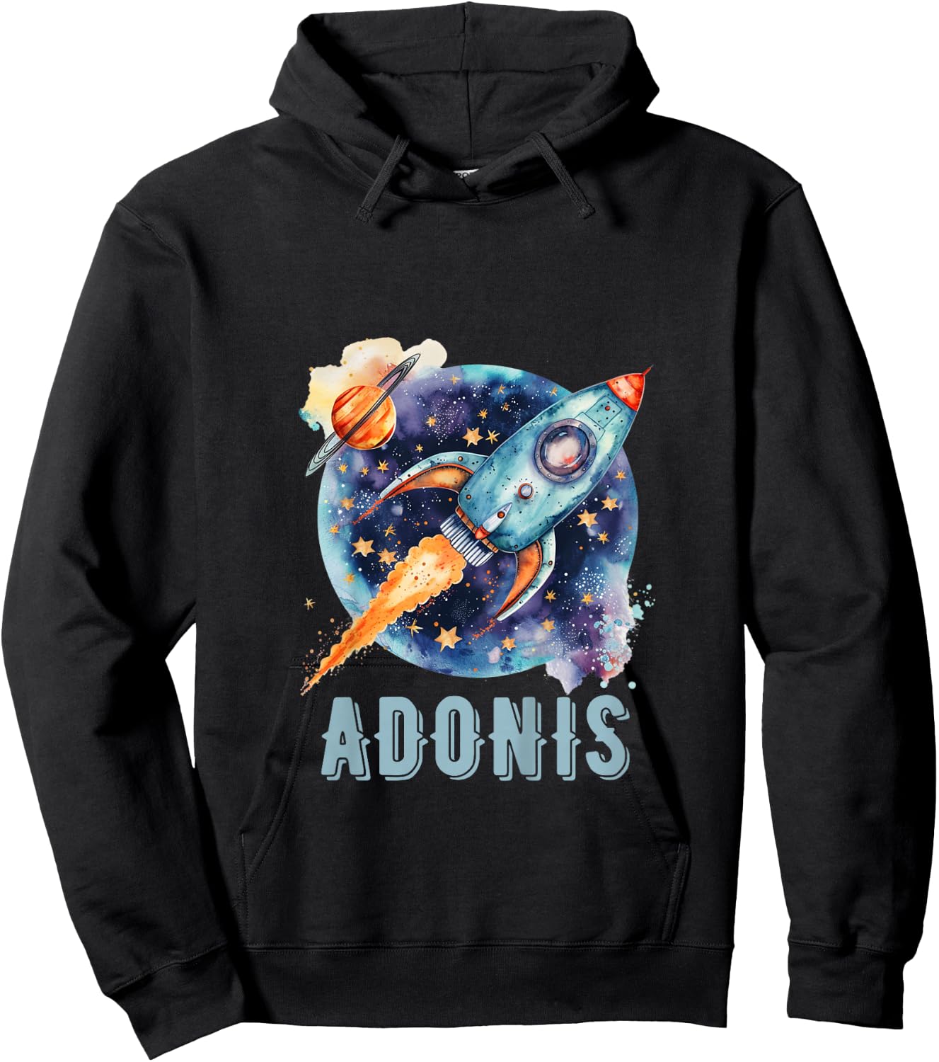 Kids ADONIS Name Baby Boy Nursery Room Theme Decor Gifts Hoodie - Hoodie | Black