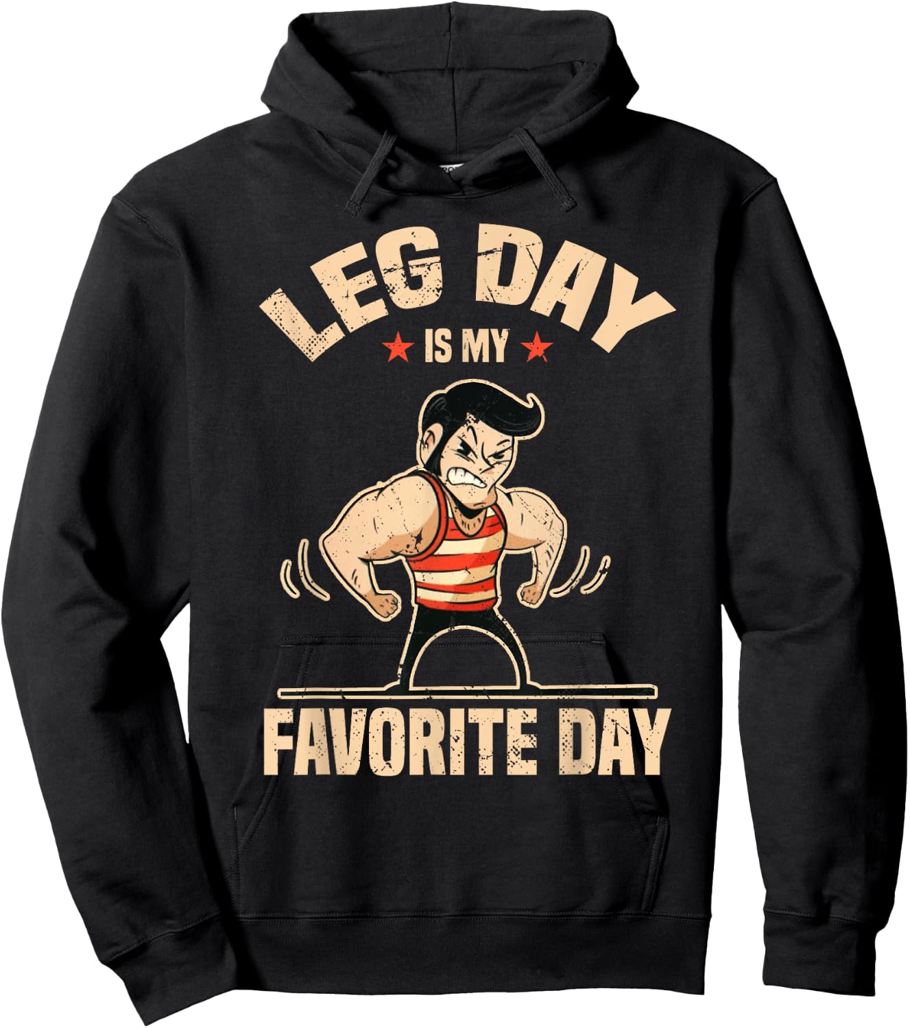 Fitness Gym Leg Day is my favorite day Workout Bodybuilding Hoodie - Hoodie | Black