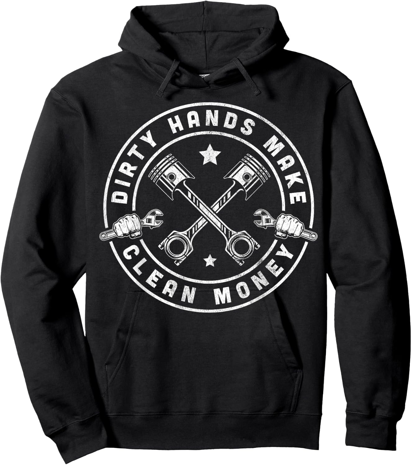 My Hands May Be Dirty But My Money Is Clean Mechanic Repair Hoodie - Hoodie | Black
