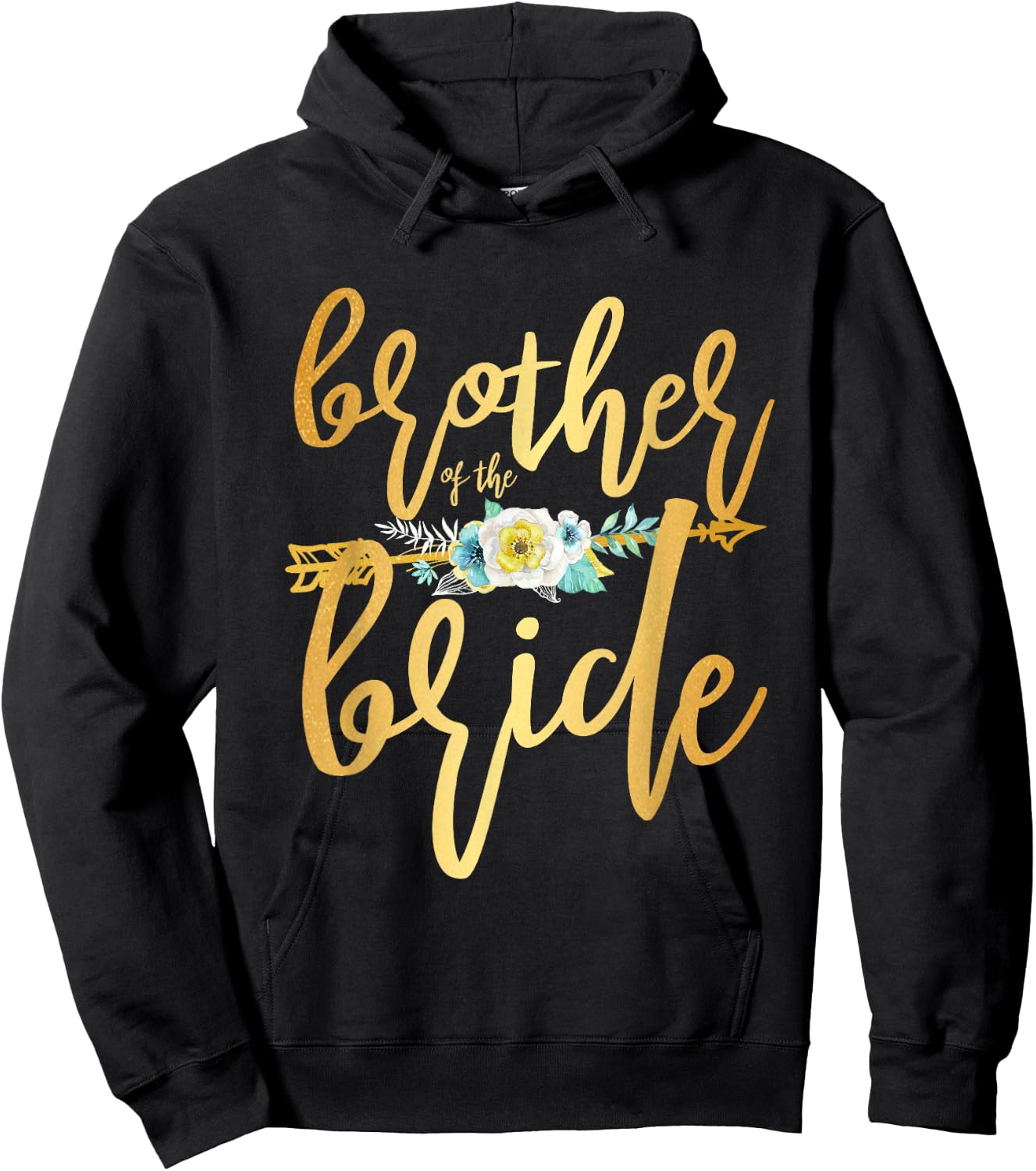 Brother of the Bride Newly Wed Apparel Wedding Party Hoodie - Hoodie | Black