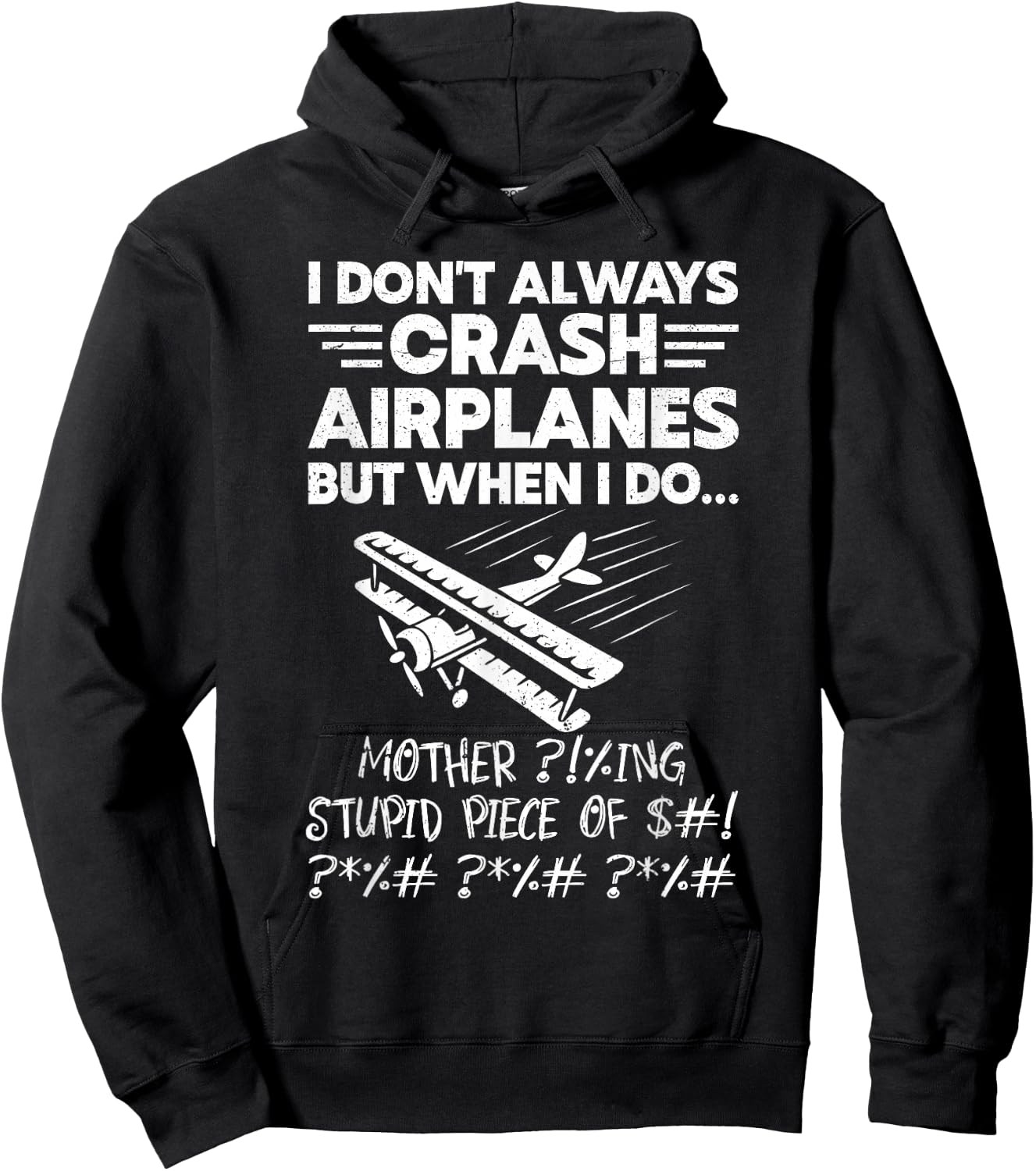 Model Airplane Crash Aviation Funny RC Plane Pilot Hoodie - Hoodie | Black
