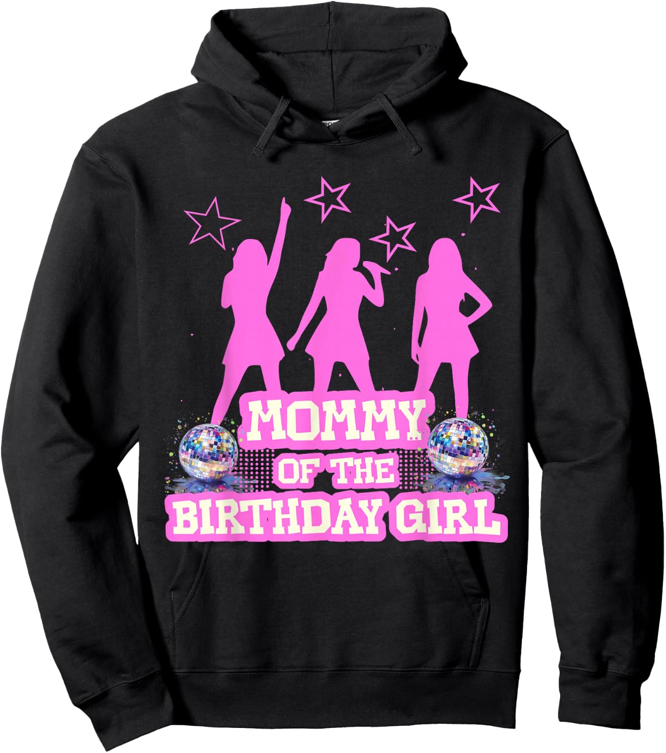 Mommy of The Kpop Girl Birthday Family Matching Party Hoodie - Hoodie | Black